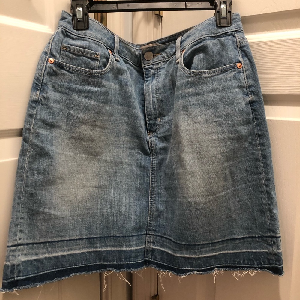 LOFT light wash denim skirt